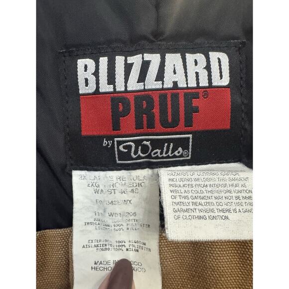 Mens Walls Blizzard Pruf Insulated Rust Heavy Duck Canvas Overalls 2xl reg 46-48 - Picture 6 of 7